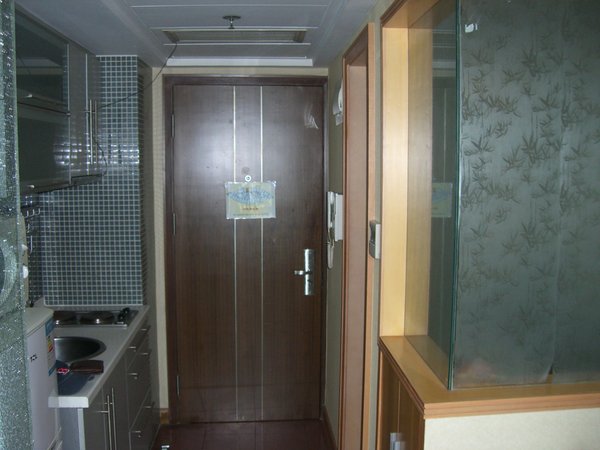 entrance, kitchen and bathroom