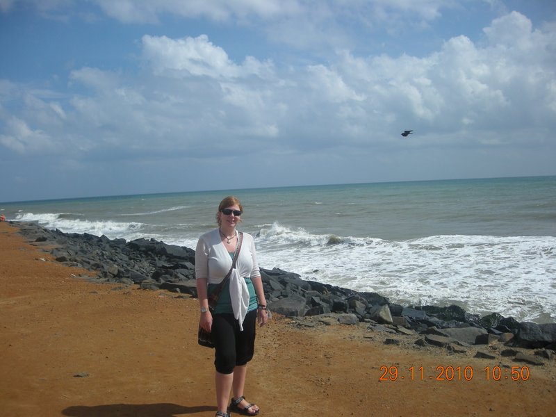 on the beach in mamallapuram