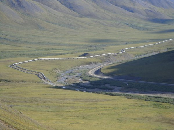 The Dalton Highway and Alaska pipeline