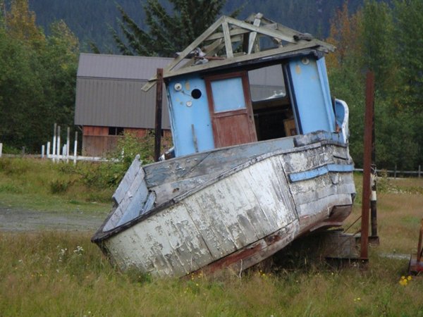 Even the boats are drunk in Hyder AK