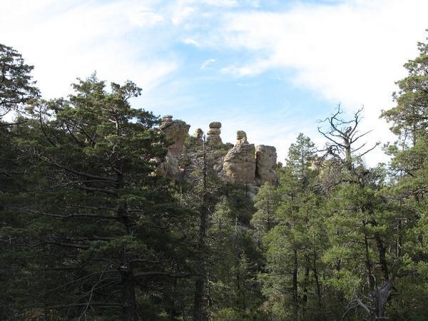 First view of rock formations at Chiricahua