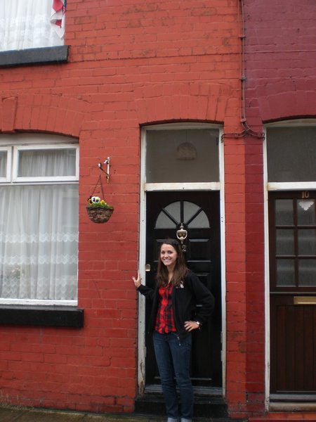 me at george harrison's childhood home!!
