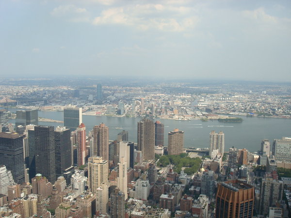 The view from the top of the Empire State