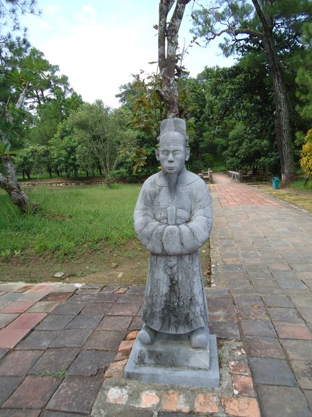 One of the statues at Minh Mang