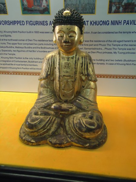 Buddha with a swastika