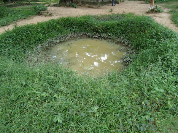 An excavated grave