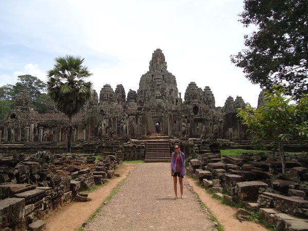 Hayley at the front of Angkor Thom