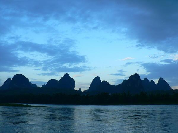 Sunset from West St, Yangshuo 