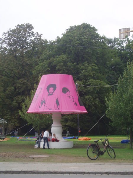 A very random pink lamp