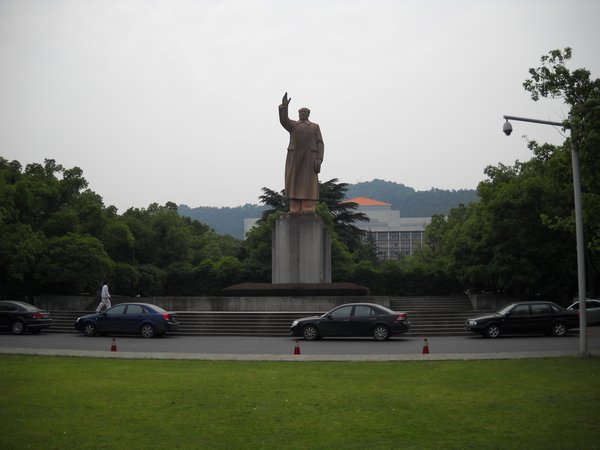Chairman Mao Statue on Campus