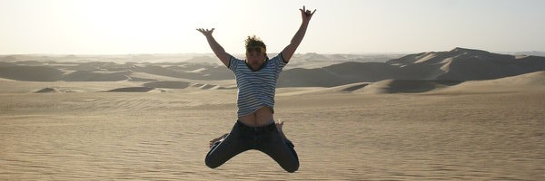 Jumping in the desert