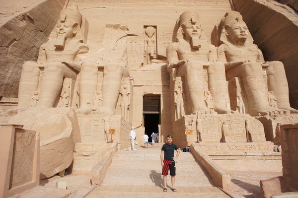 Standing in front of Abu Simbel