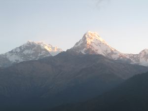 Snow blowing off Annapurna South