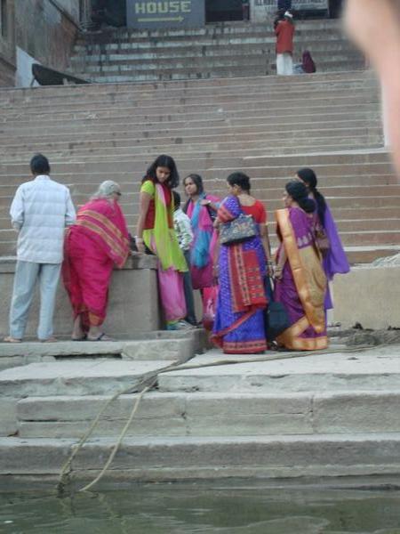 Women on the banks of the ganges