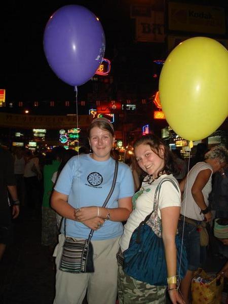 Zoe and I in Bangkok.....with Balloons!