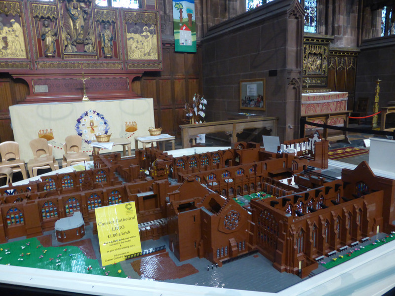 Part of the Lego Chester Cathedral