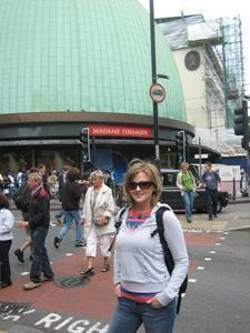 Moi in front of Madam Tussauds