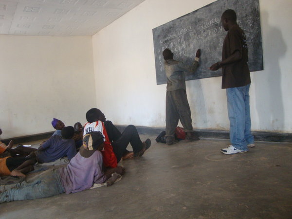 "Classroom" inside Kampala slum