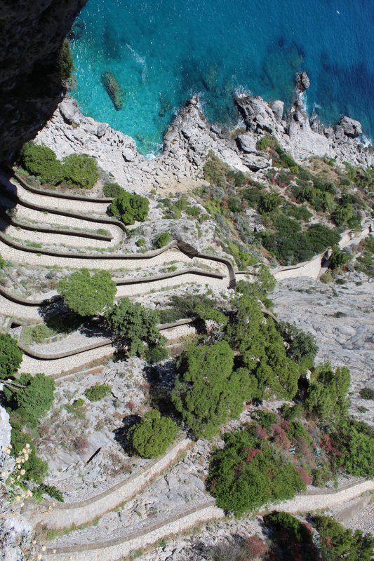 Road from Capri to the sea