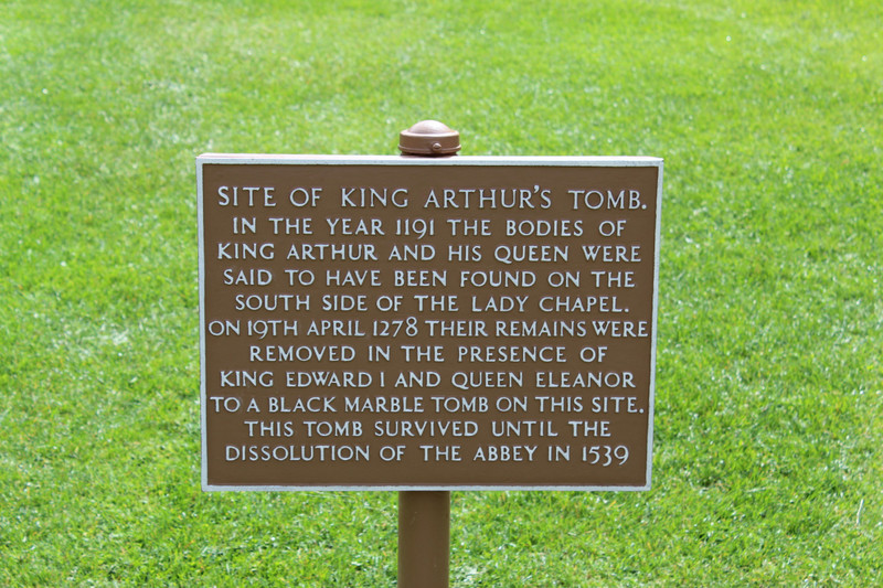 The site of Arthur's Tomb within the Abbey