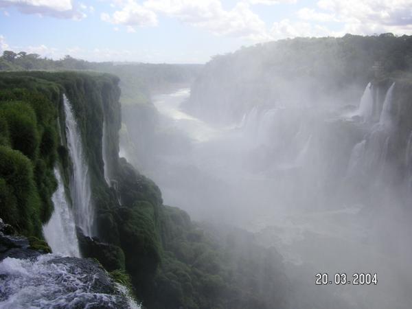 The Iguazu falls from the Argentinian side...