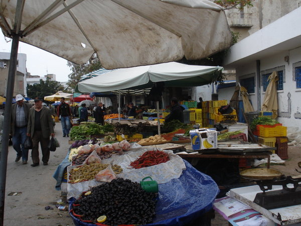 Marché de fruits et légumes à Bizerte