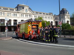 Pompiers à la gare