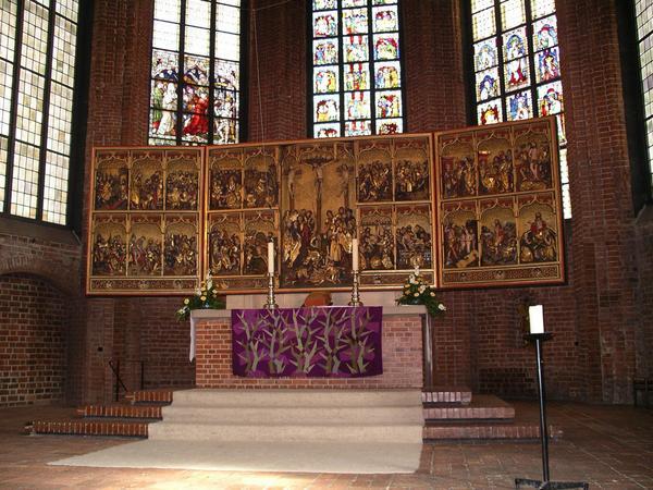Altar in the Creepy Gothic Church