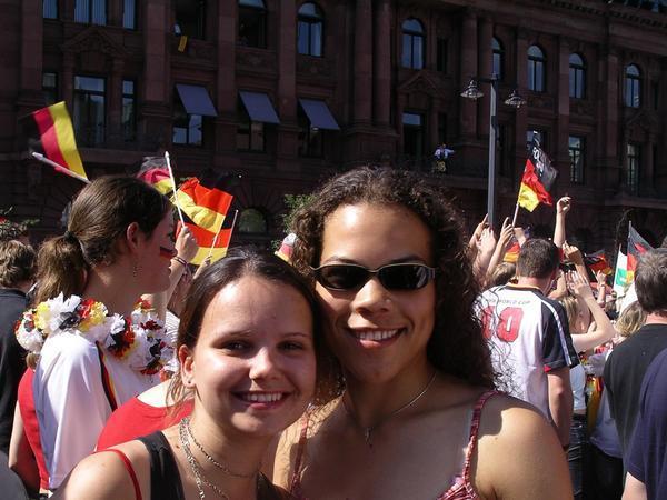 060630 - Lisa & Me at the Domshof for the Germany vs. Argentian Game