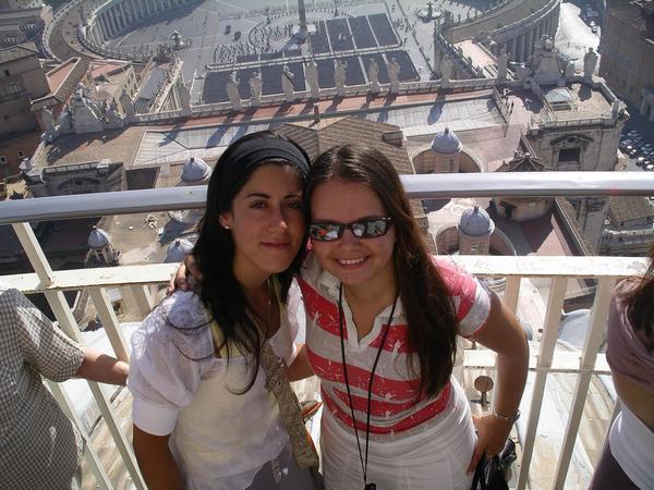 Bianx & Me Looking over Rome and St Peter’s Square from the top of the St. Peter’s Basilica!
