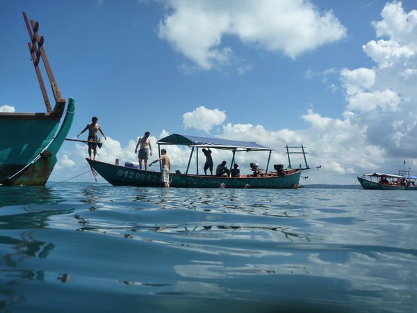 Snorkelling off Sihanoukville