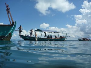Snorkelling off Sihanoukville
