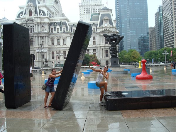 Fun with sculptures in Philly