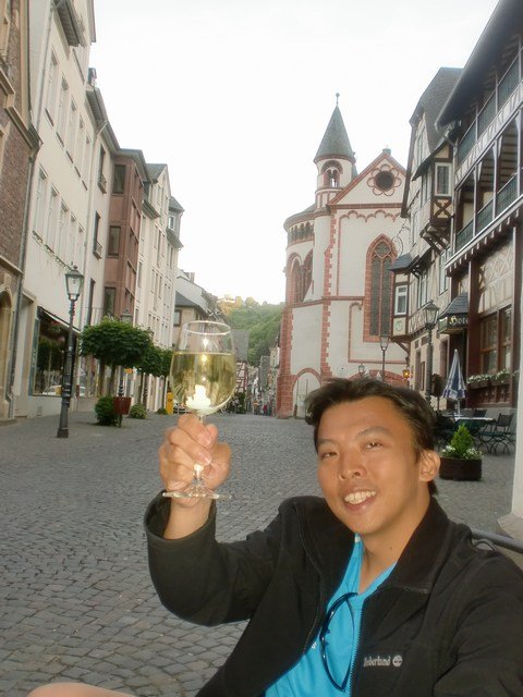 A glass of Riseling in Bacharach