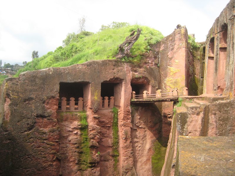 Lalibela bridge outside a church