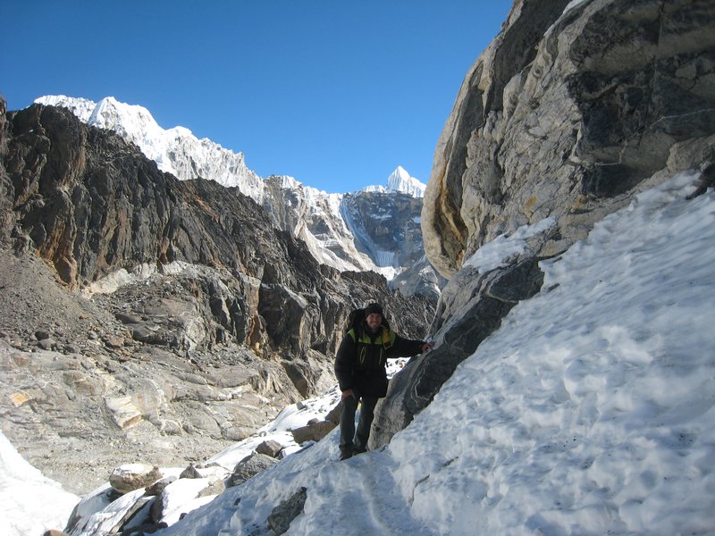 Crossing the glacier