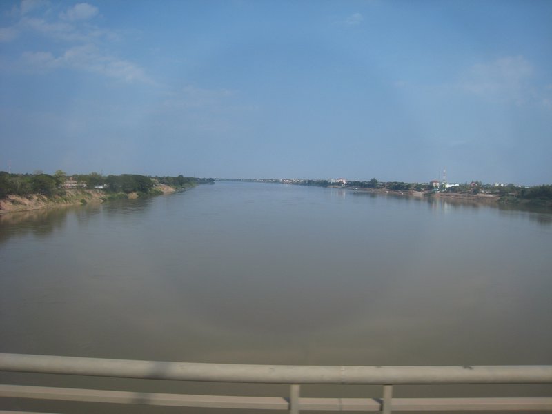 River dividing Laos and Thailand