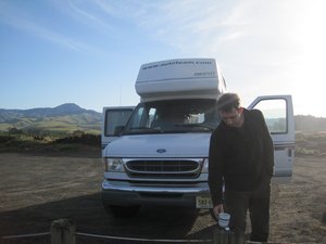 Early morning tea stop along Highway 1