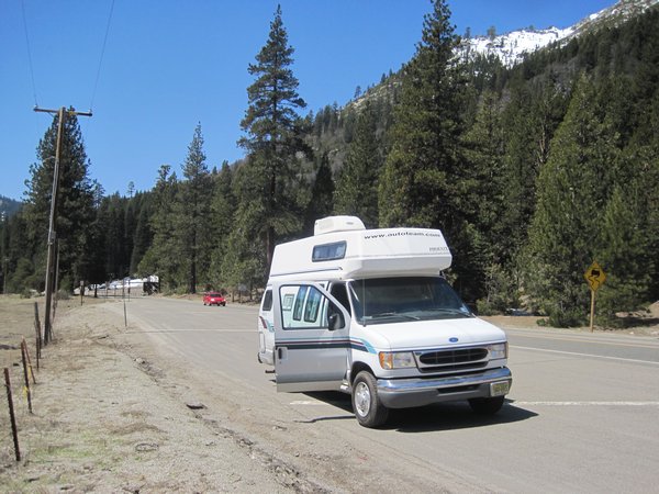 Van in the Sierra Nevadas