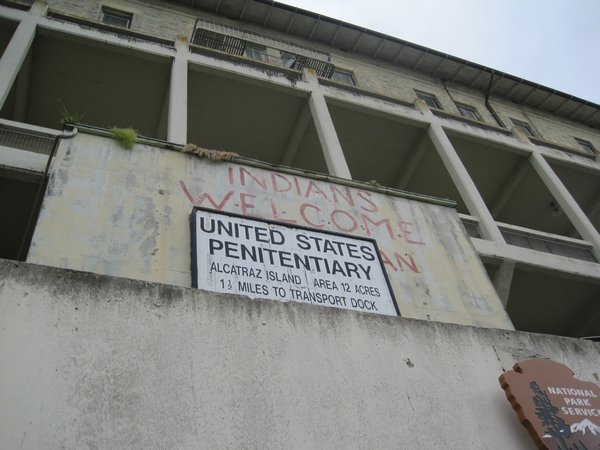 Sign entering Alcatraz