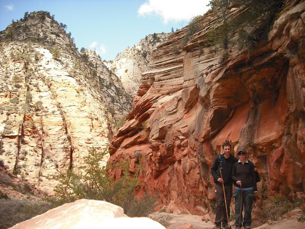 hiking in zion