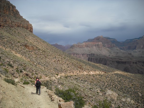heading down into the canyon