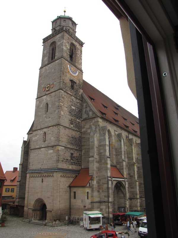 View of St. Georg's Minster from hotel window