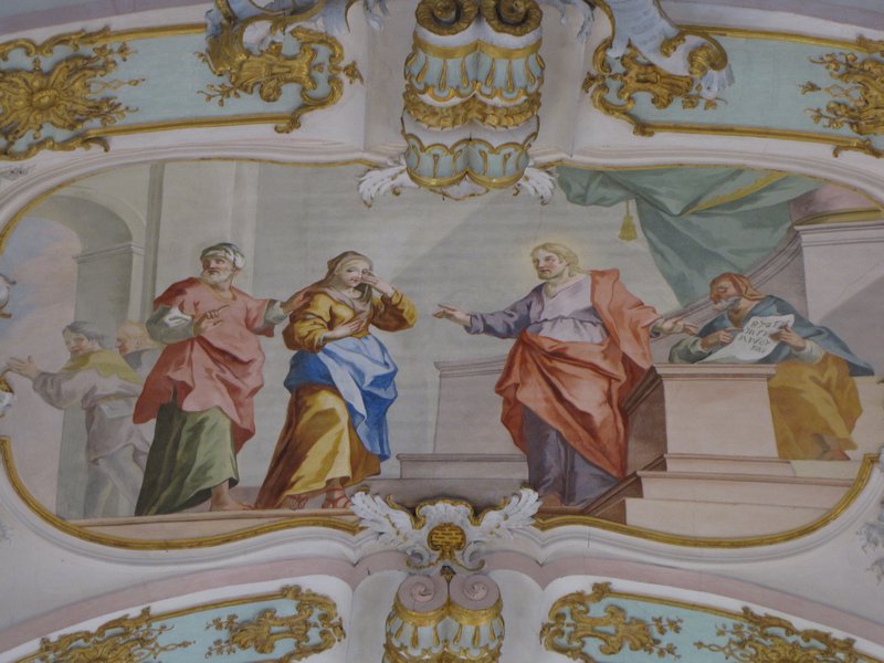 Part of the large ceiling fresco