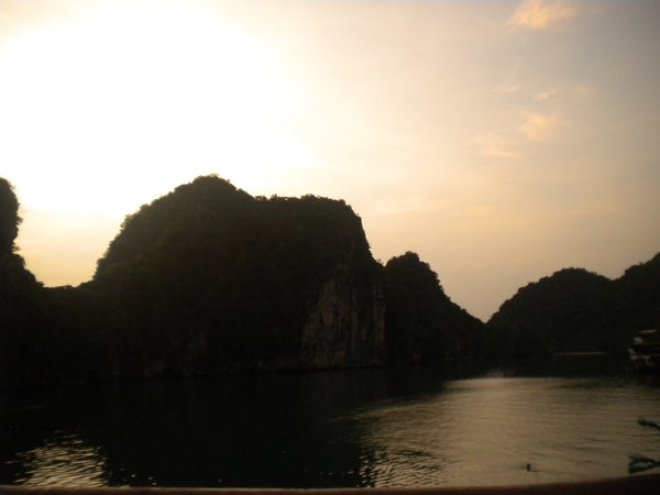 Sunset, view from the boat