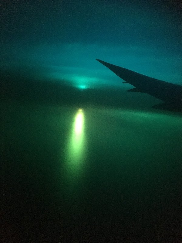 Northern Lights or just sunset from up high ?
