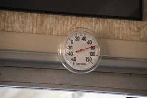Thermometer in Artists Cafe