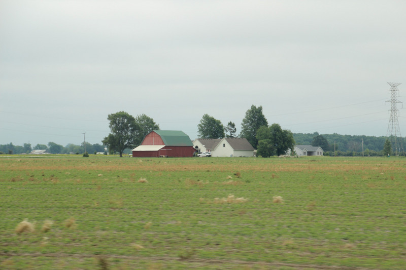 Typical farmhouse on the country roads in Ohio
