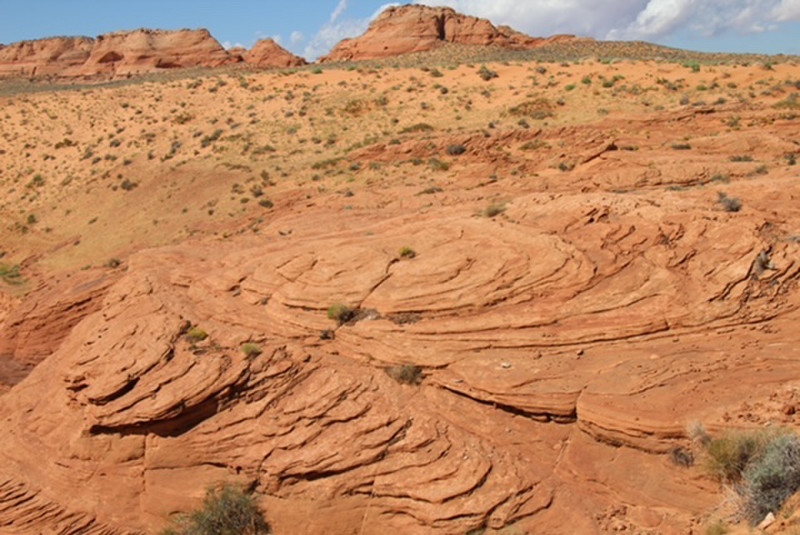 Very unusual swirling rock formations