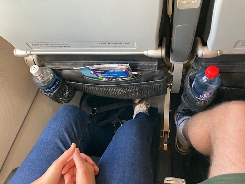 Heaps of leg room, and space for a water bottle !